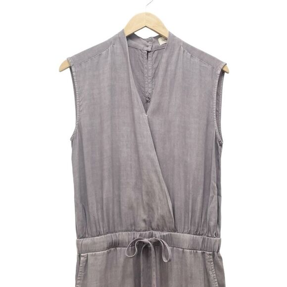 Anthropologie Cloth & Stone Jenna Cropped Jumpsuit Lavender Gray Tencel Size XS - Picture 6 of 15